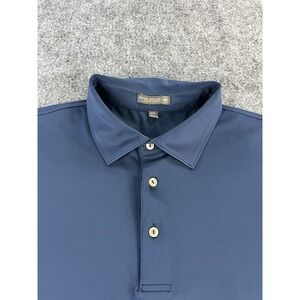 Peter Millar Summer Comfort Polo Shirt Mens XXL Blue Performance Stretch